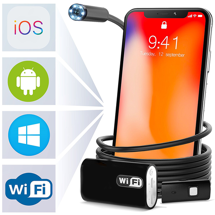 (5PK) (Z) Wifi iOS & Android Endoscope Inspection Camera