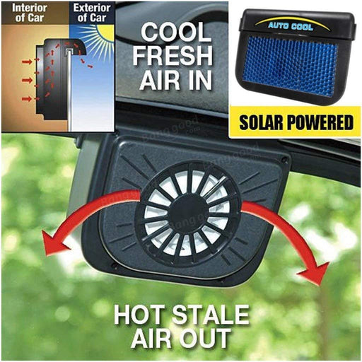 '- (2PK) AutoCool Solar Powered Fan