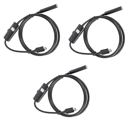 '- (3PK) Smartphone and USB Endoscope Camera with LED