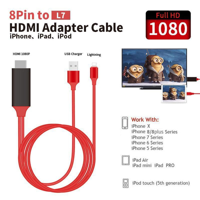 (2PK) iPhone To TV HDMI Cable